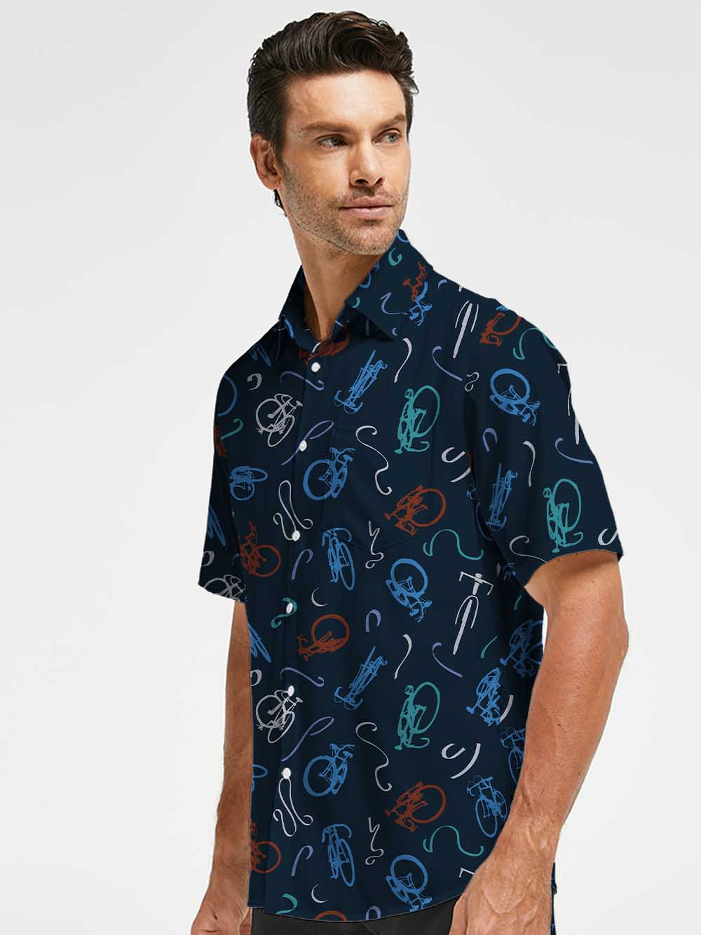 Orionride Graffiti Bicycle Zipper Pockets Ultra Lightweight Short Sleeves Gravel Shirt