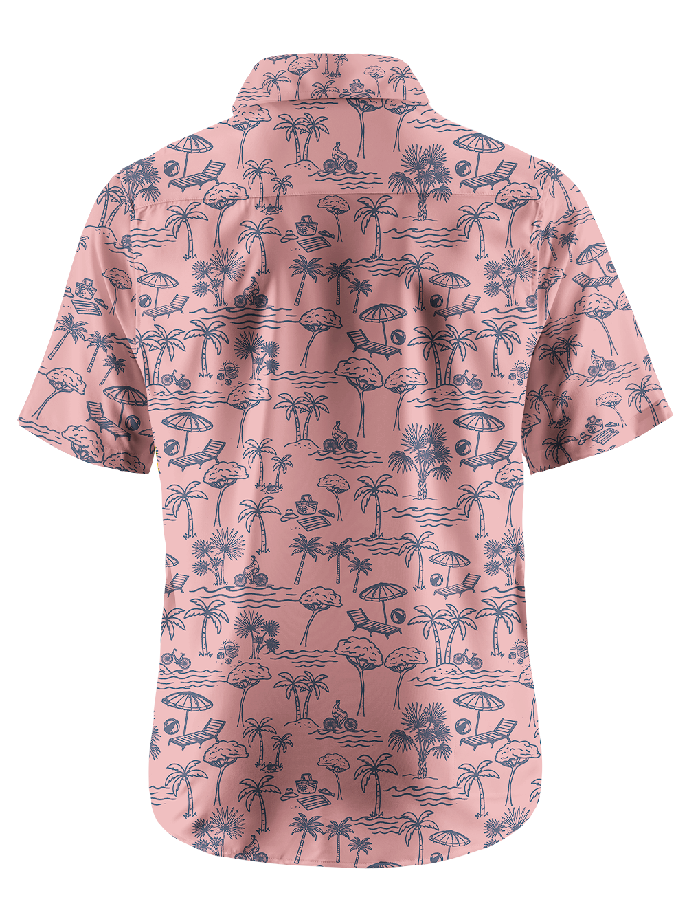 Orionride Beach Coconut Trees Zipper Pockets Ultra Lightweight Short Sleeves Gravel Shirt