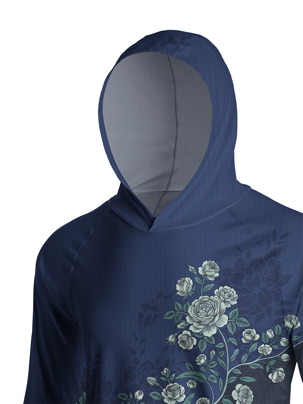 Orionride Gold Rose Shadow Long Sleeve Cycling Hoodie Shirt