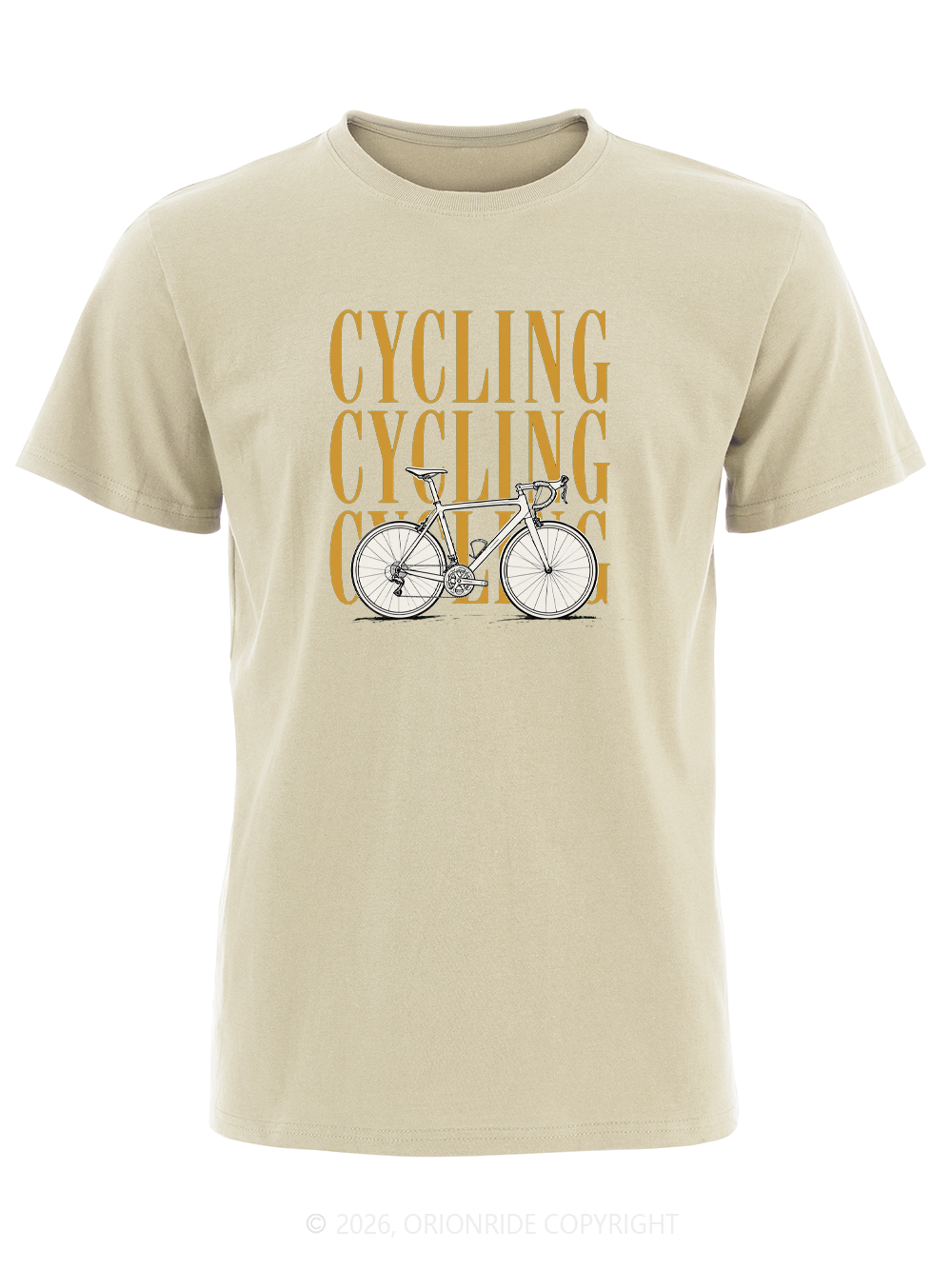 Orionride Golden Bicycle Short Sleeves Bike T-Shirt