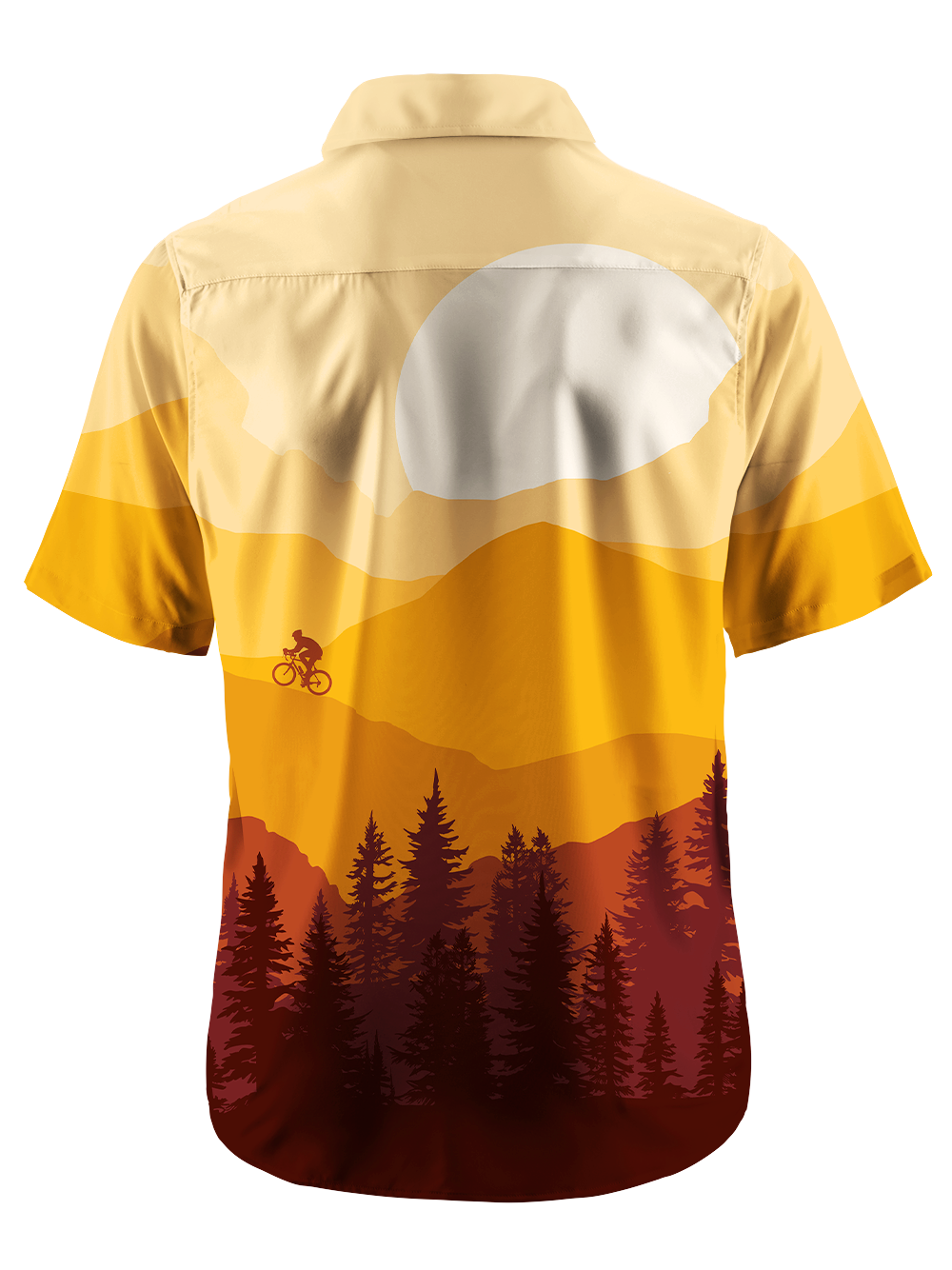 Orionride Warm Pine Shadow Zipper Pockets Ultra Lightweight Short Sleeves Gravel Shirt