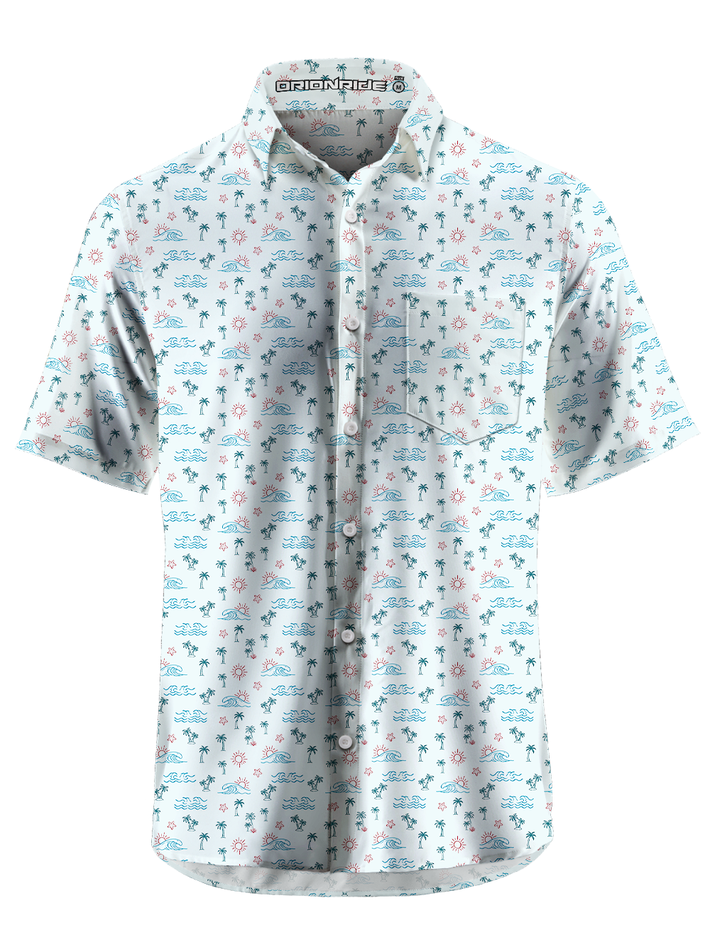Orionride Summer Sunshine Zipper Pockets Ultra Lightweight Short Sleeves Gravel Shirt