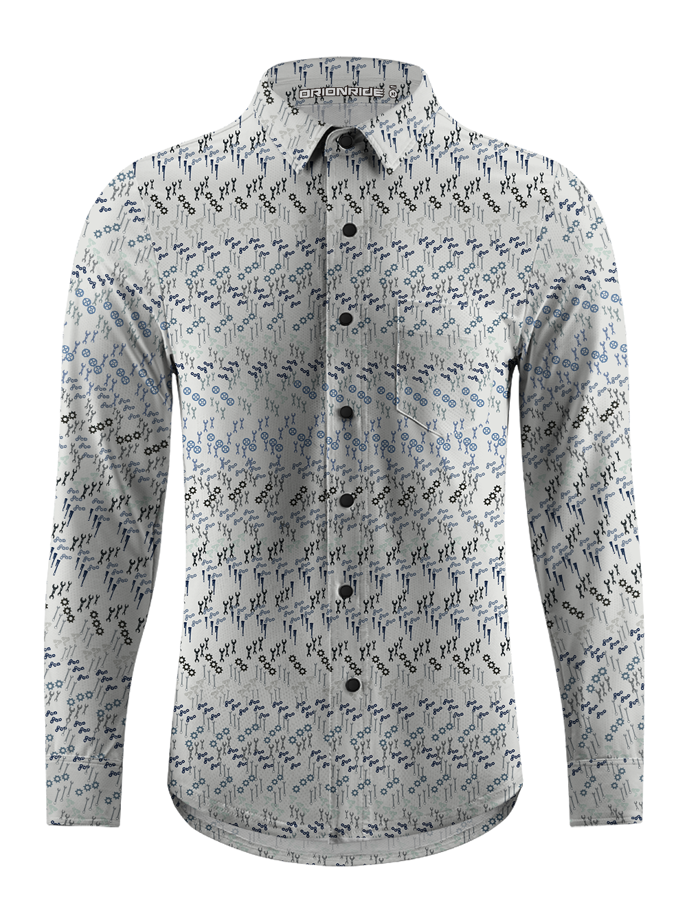 Orionride Neat Parts Men's Stretchy Breathable Long Sleeve Gravel Shirt