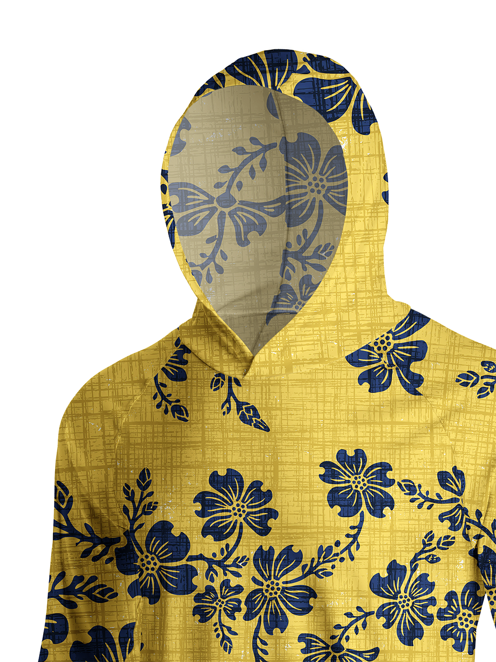 Orionride Yellow Vines Long Sleeve Cycling Hoodie Shirt