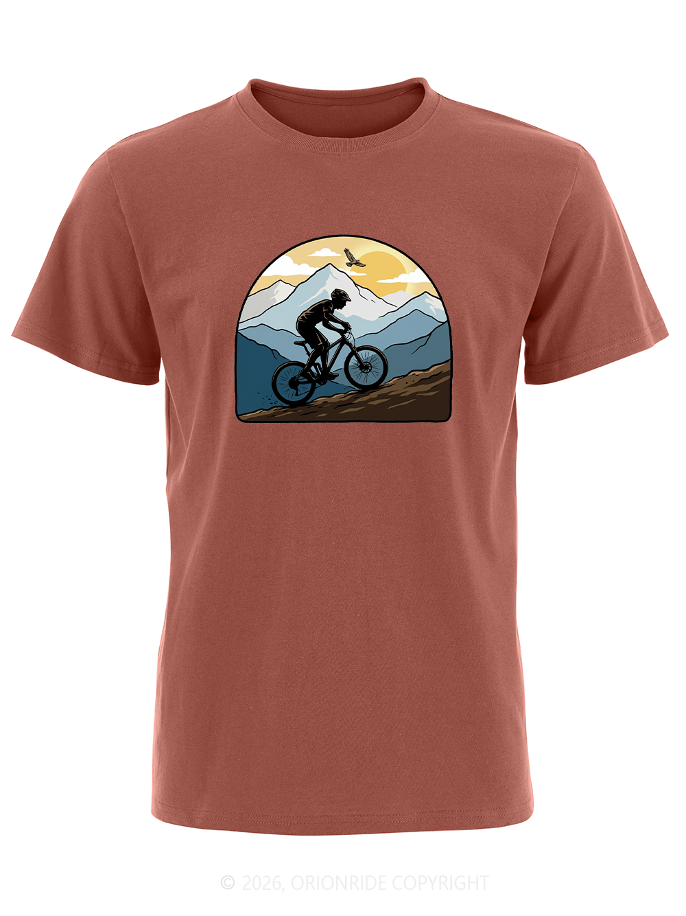Orionride Sunset Silhouette Outlinet Short Sleeves Bike T-Shirt