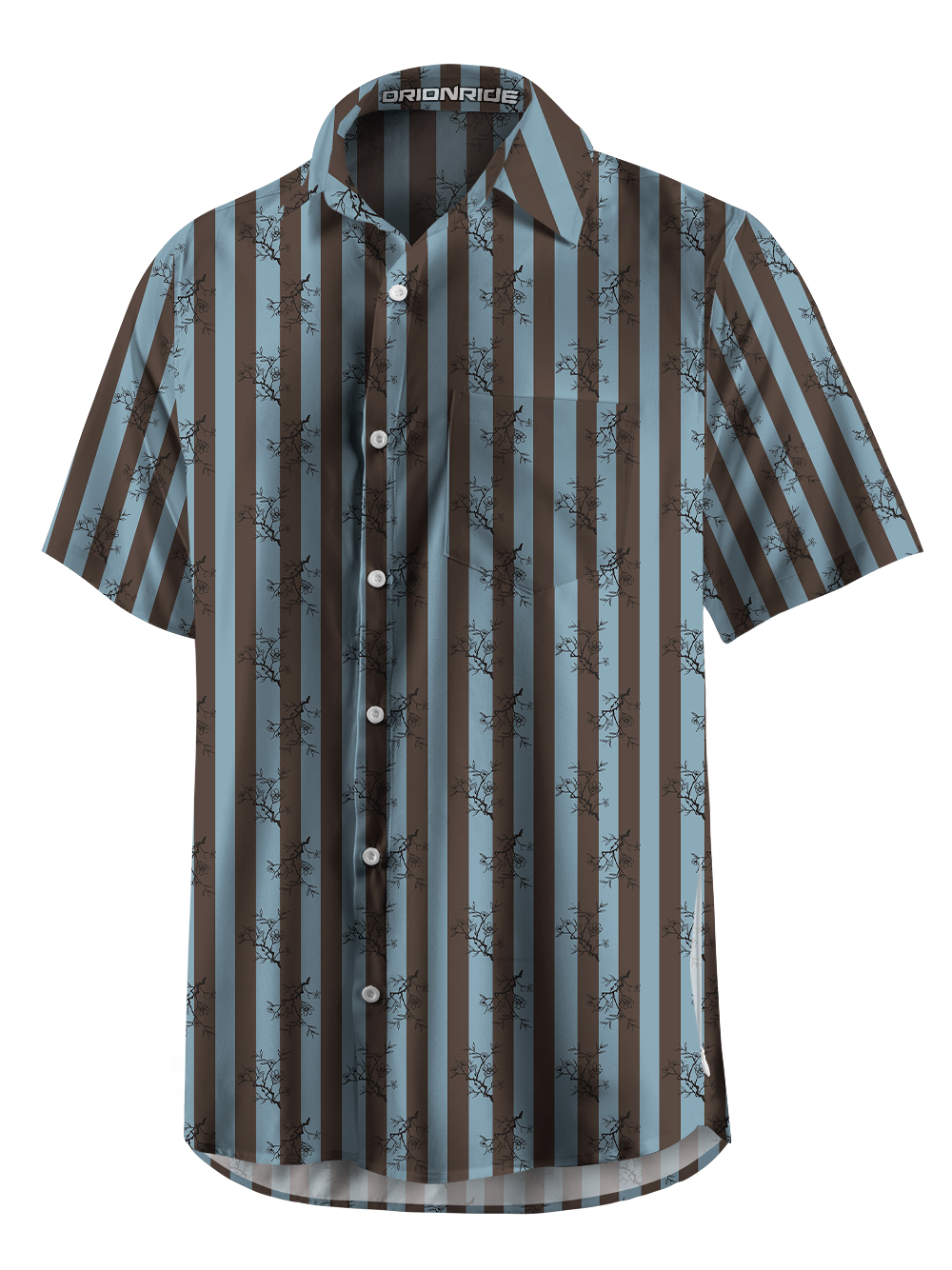 Orionride Tree Branches Zipper Pockets Ultra Lightweight Short Sleeves Gravel Shirt