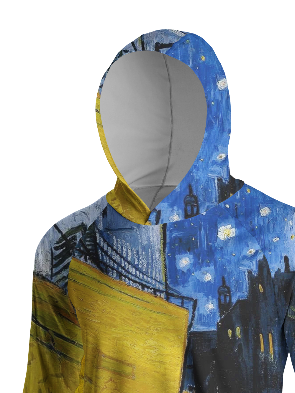 Orionride Van Gogh Clock Long Sleeve Cycling Hoodie Shirt