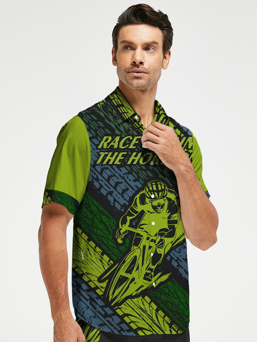 Orionride Race Against The Horizon Zipper Pockets Ultra Lightweight Short Sleeves Gravel Shirt