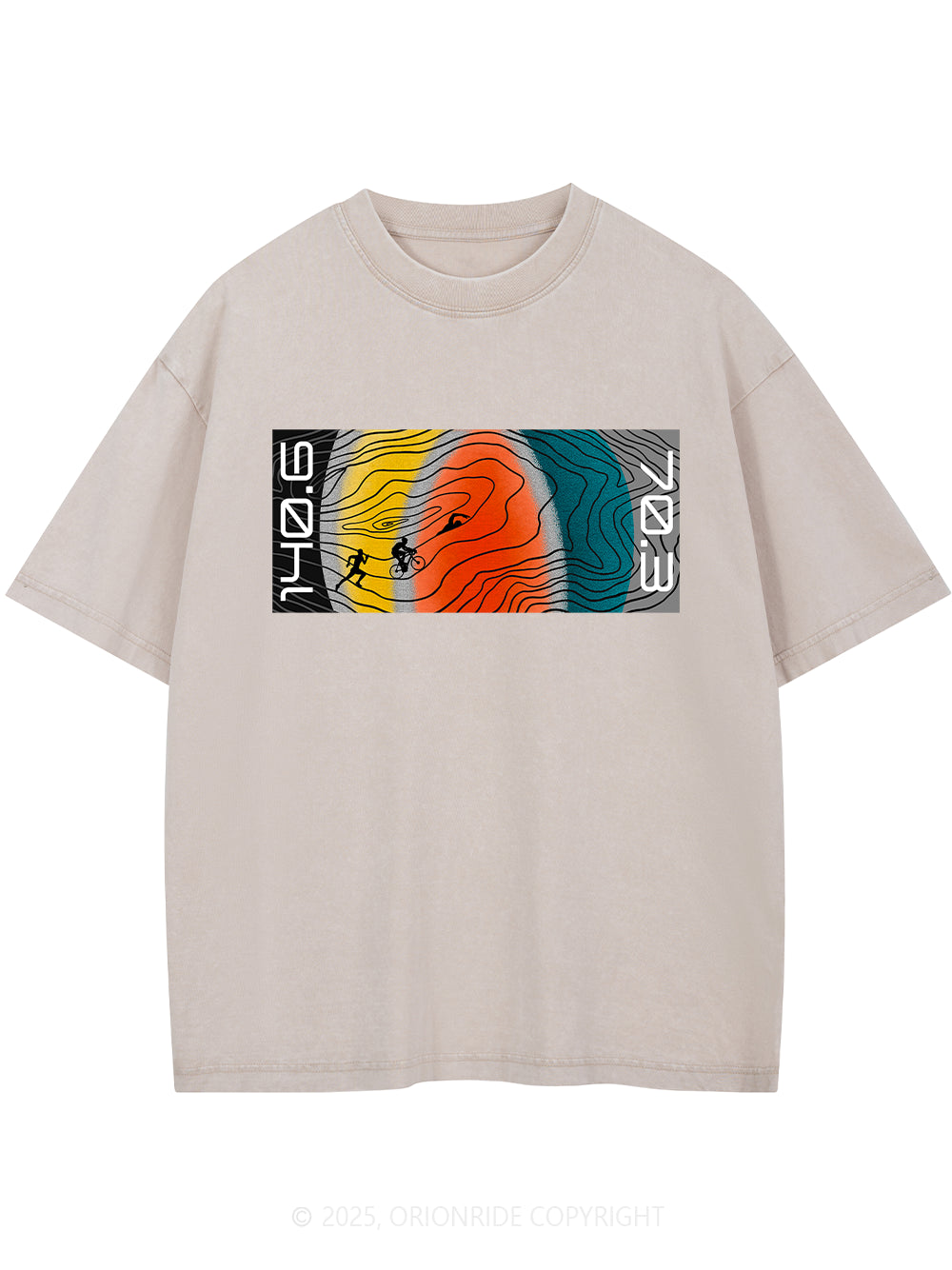 Orionride Color Triathlon Short Sleeves Bike Washed T-Shirt