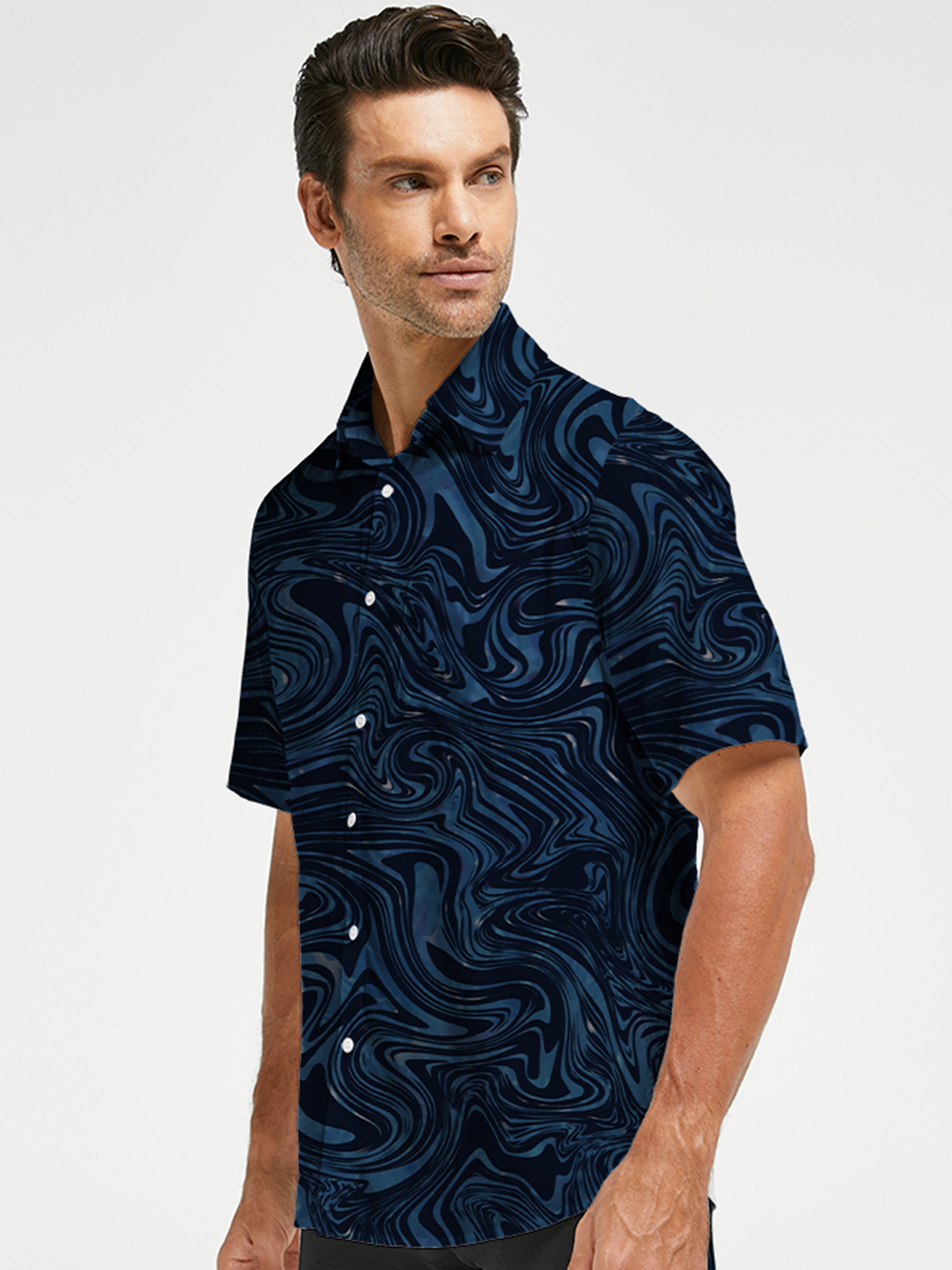 Orionride Mysterious Vortex Zipper Pockets Ultra Lightweight Short Sleeves Gravel Shirt