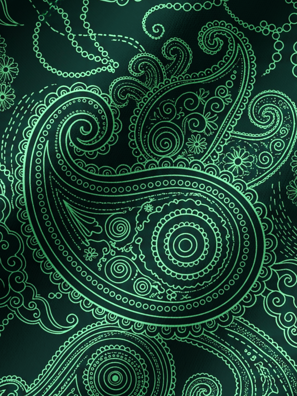 Orionride Green Paisley Women's Long Sleeve Cycling Hoodie Shirt