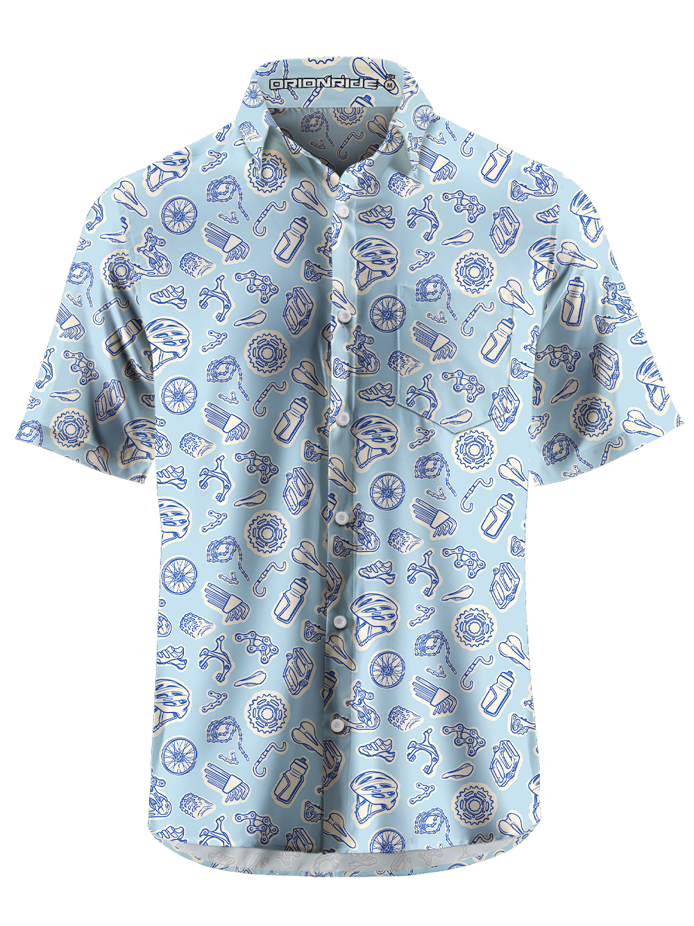 Orionride Cycling Encyclopedia Zipper Pockets Ultra Lightweight Short Sleeves Gravel Shirt