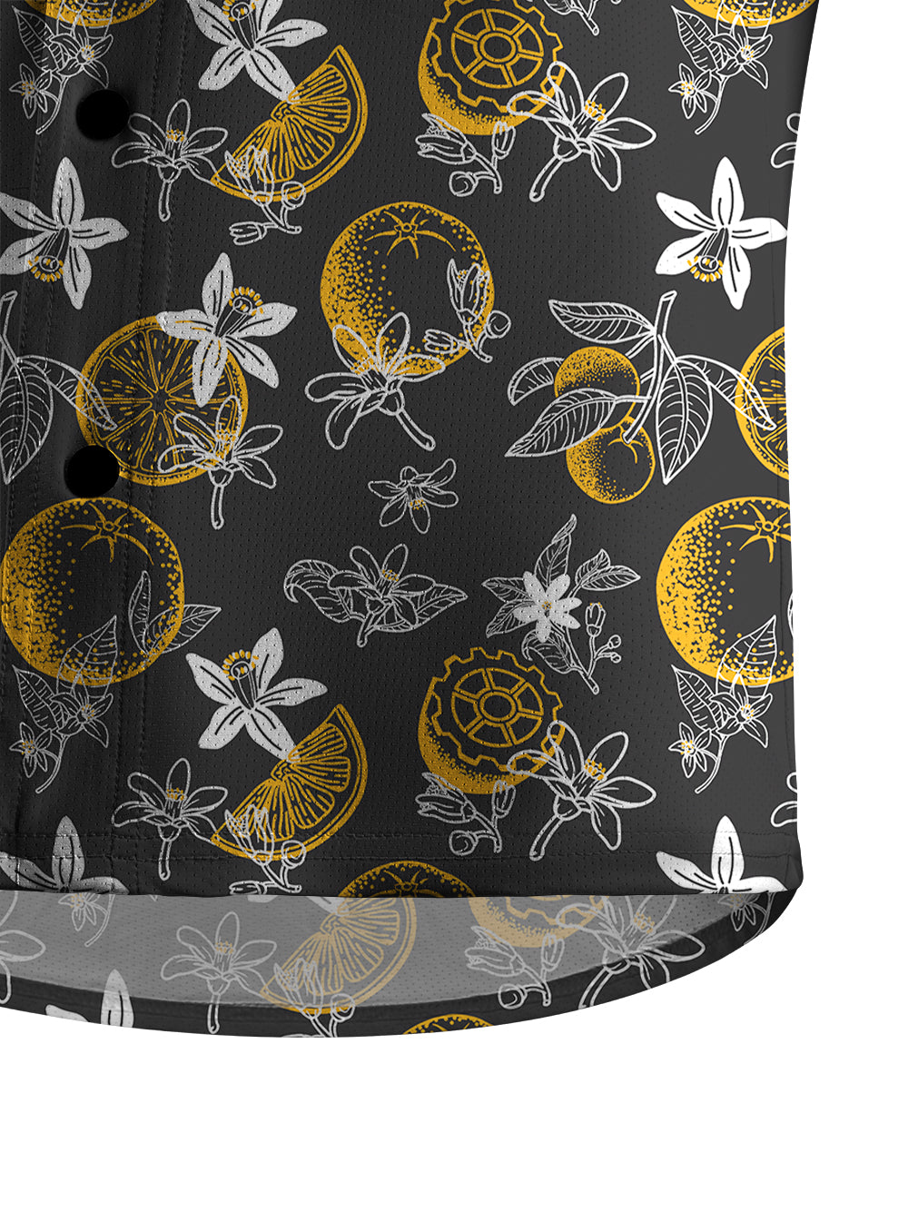 Orionride Fresh Oranges Men's Stretchy Breathable Long Sleeve Gravel Shirt