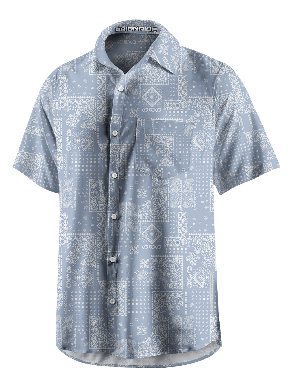 Orionride Cashew Flower Of Wealth Zipper Pockets Ultra Lightweight Short Sleeves Gravel Shirt