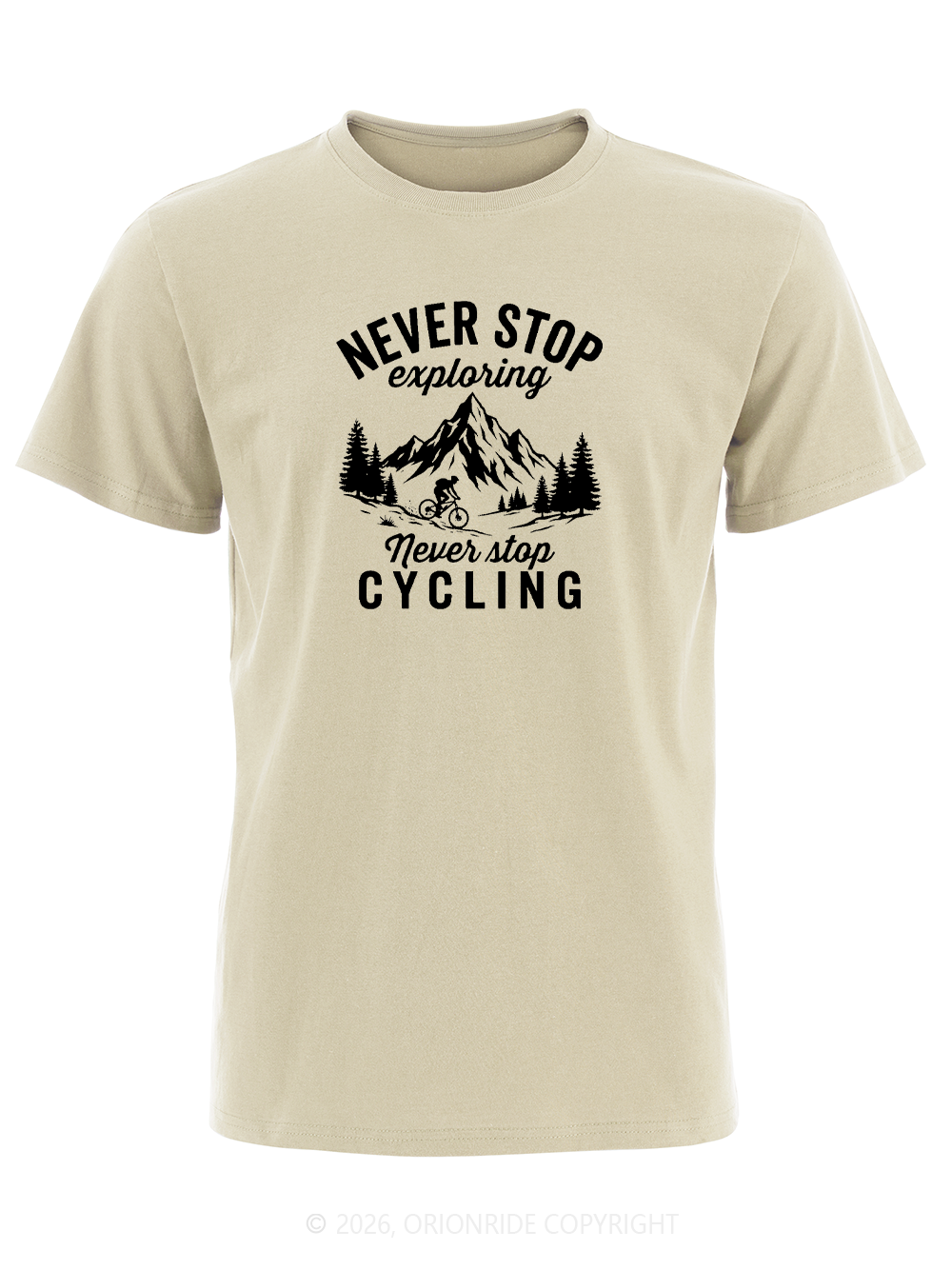 Orionride Never Stop Cycling Short Sleeves Bike T-Shirt