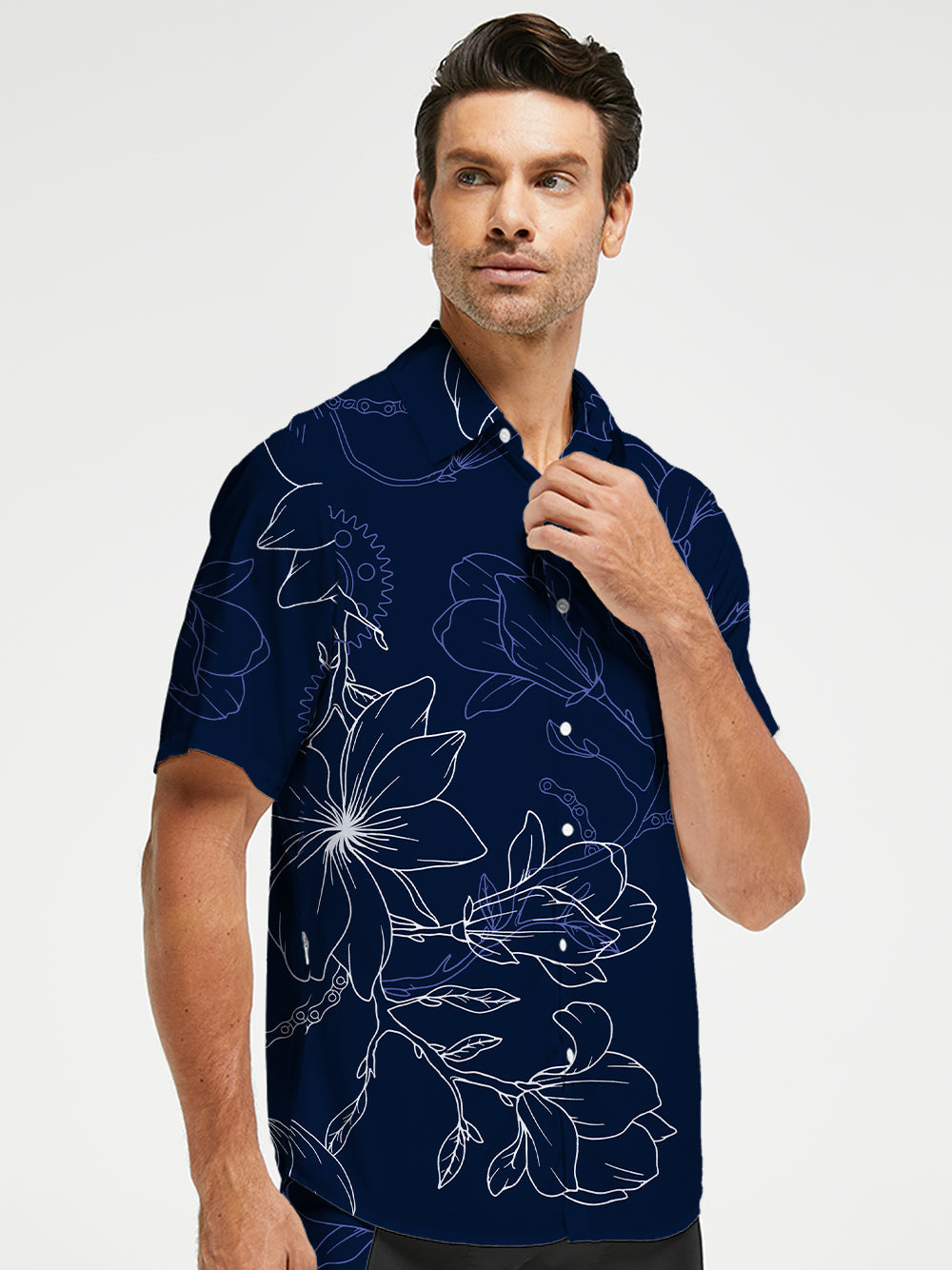 Orionride Gear Hibiscus Flower Zipper Pockets Ultra Lightweight Short Sleeves Gravel Shirt