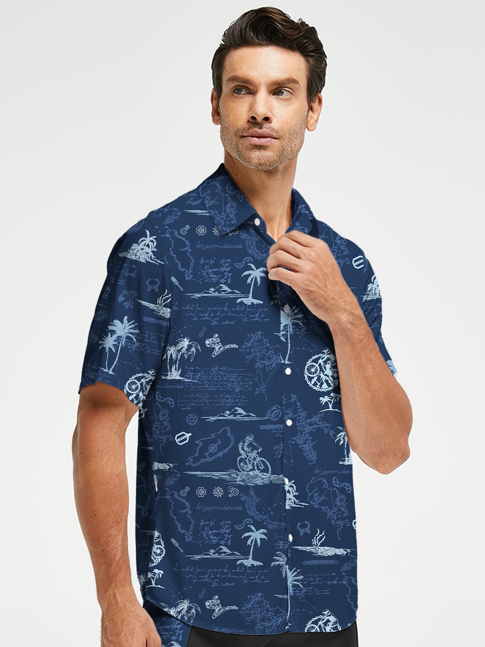 Orionride Island Relaxation Zipper Pockets Ultra Lightweight Short Sleeves Gravel Shirt
