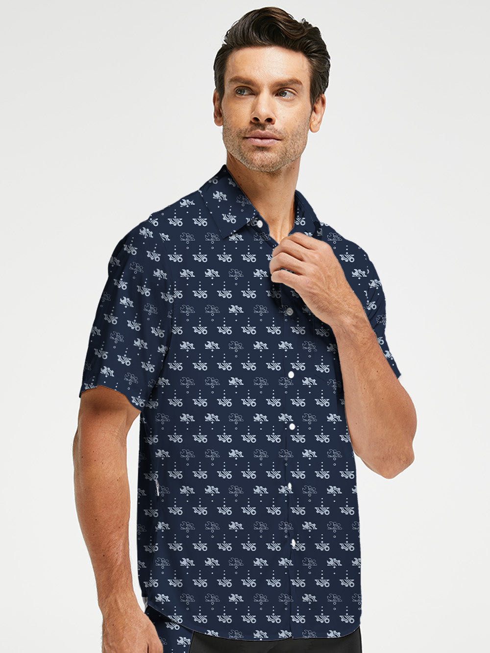 Orionride Virtual And Real Gears Zipper Pockets Ultra Lightweight Short Sleeves Gravel Shirt