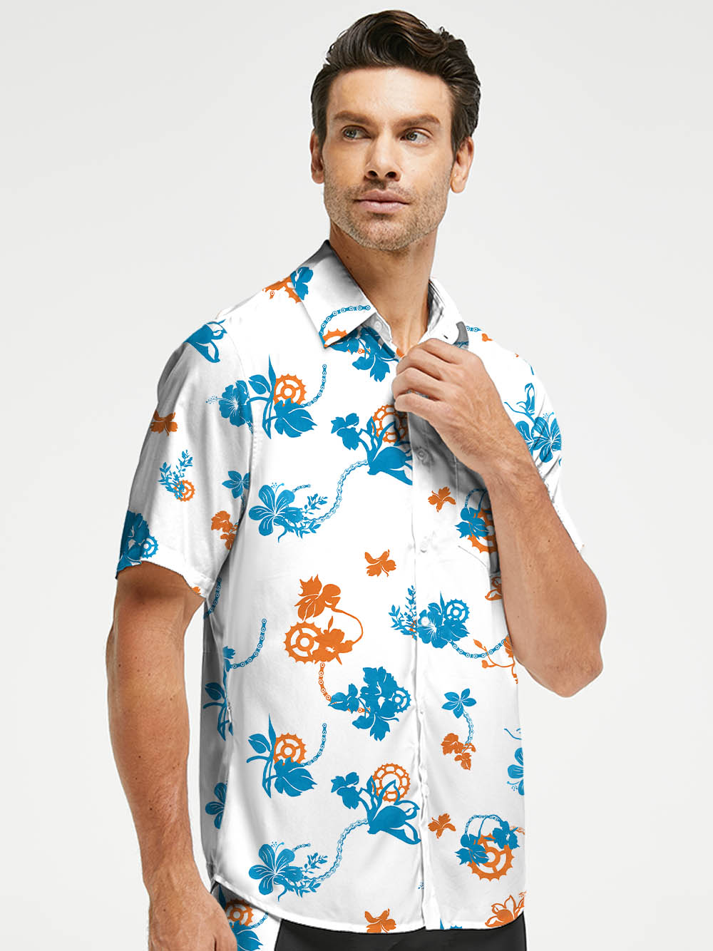 Orionride Gear Flower Zipper Pockets Ultra Lightweight Short Sleeves Gravel Shirt