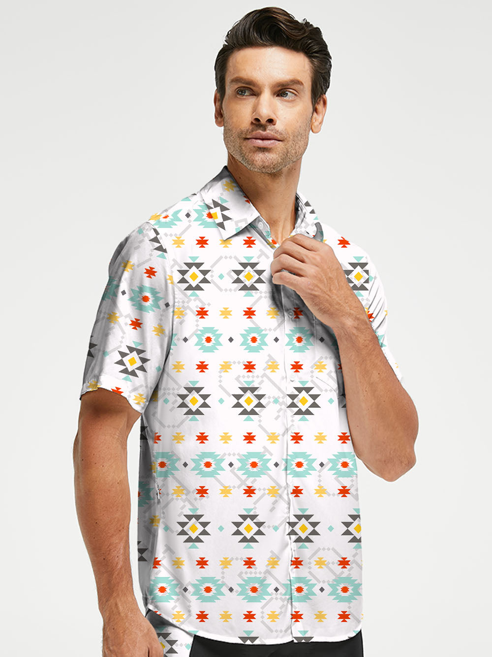 Orionride Color Graphics Zipper Pockets Ultra Lightweight Short Sleeves Gravel Shirt