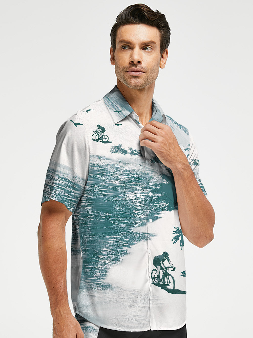 Orionride Island Of Adventure Zipper Pockets Ultra Lightweight Short Sleeves Gravel Shirt
