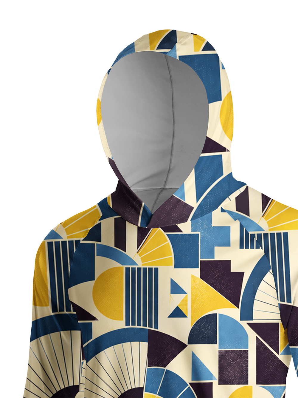 Orionride Geometric Fans Long Sleeve Cycling Hoodie Shirt