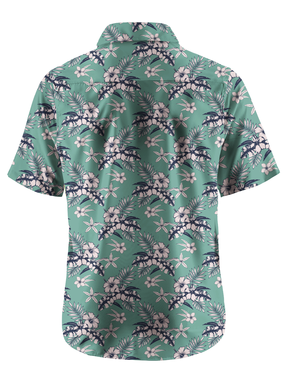 Orionride Hibiscus Palm Zipper Pockets Ultra Lightweight Short Sleeves Gravel Shirt