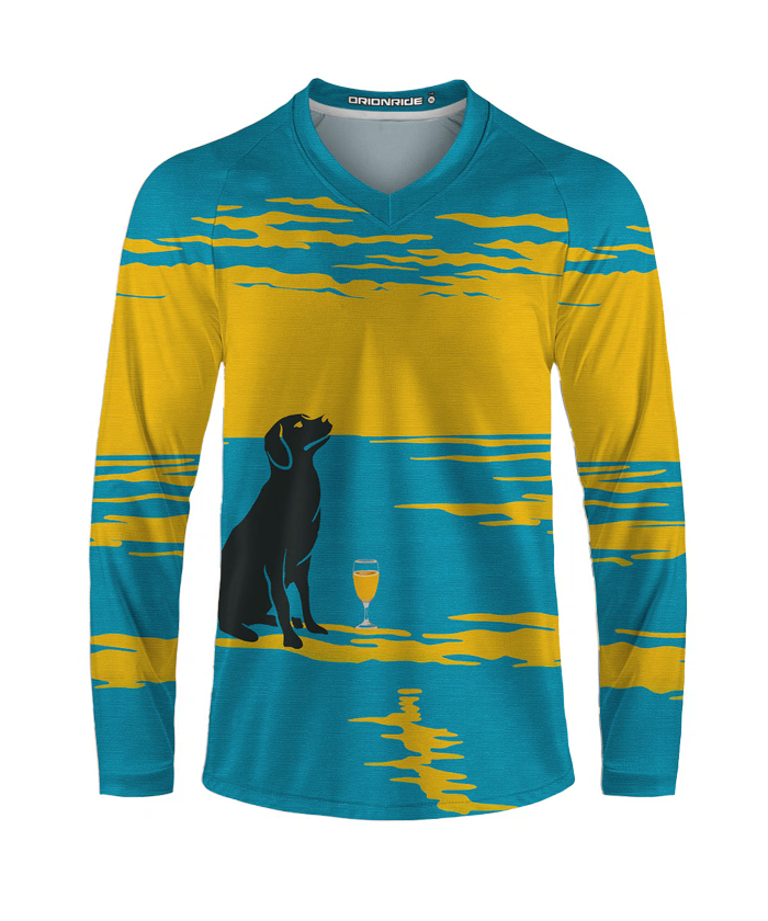 Orionride Labrador on The Beach Long Sleeve Downhill Jersey