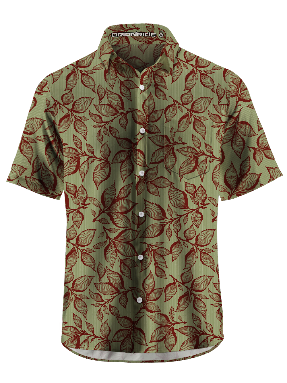Orionride Fallen-Leaf Scenery Zipper Pockets Ultra Lightweight Short Sleeves Gravel Shirt