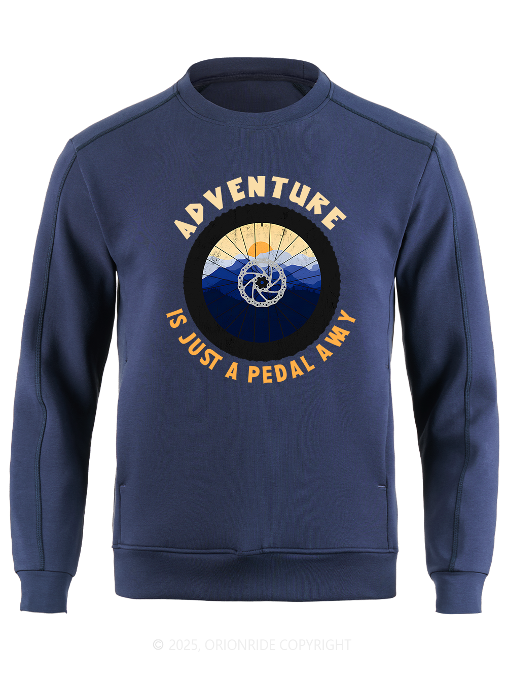 Orionride Wheel Sunset Long Sleeve Bike Sweatshirt