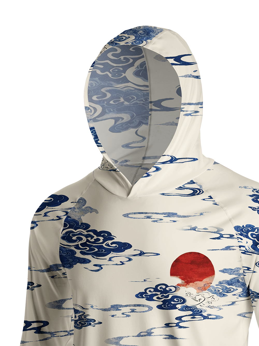 Orionride Auspicious Clouds Long Sleeve Cycling Hoodie Shirt