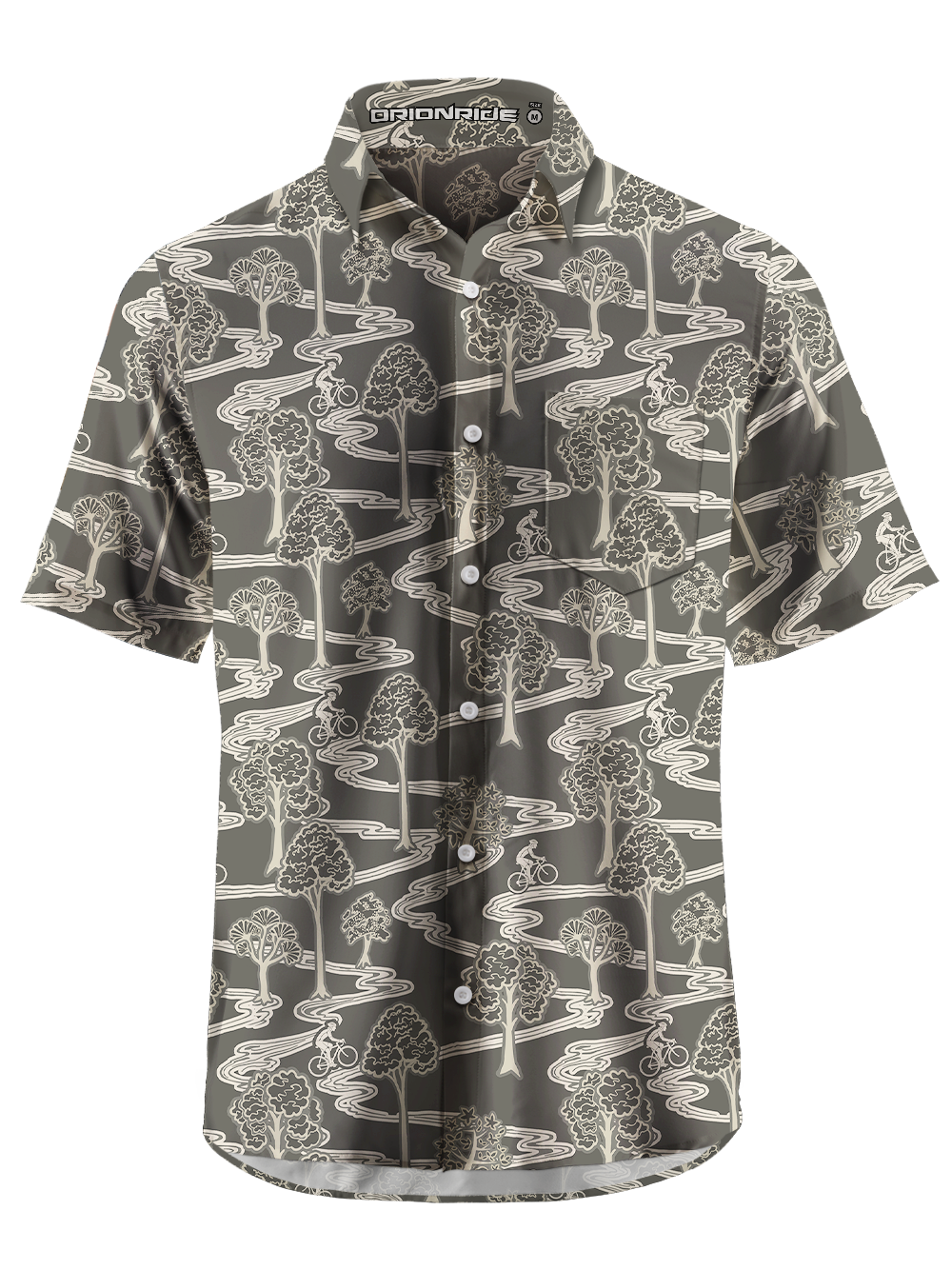 Orionride Winding Path Zipper Pockets Ultra Lightweight Short Sleeves Gravel Shirt