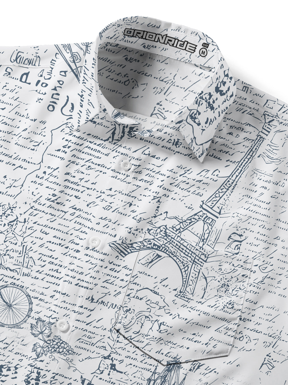 Orionride Paris News Zipper Pockets Ultra Lightweight Short Sleeves Gravel Shirt