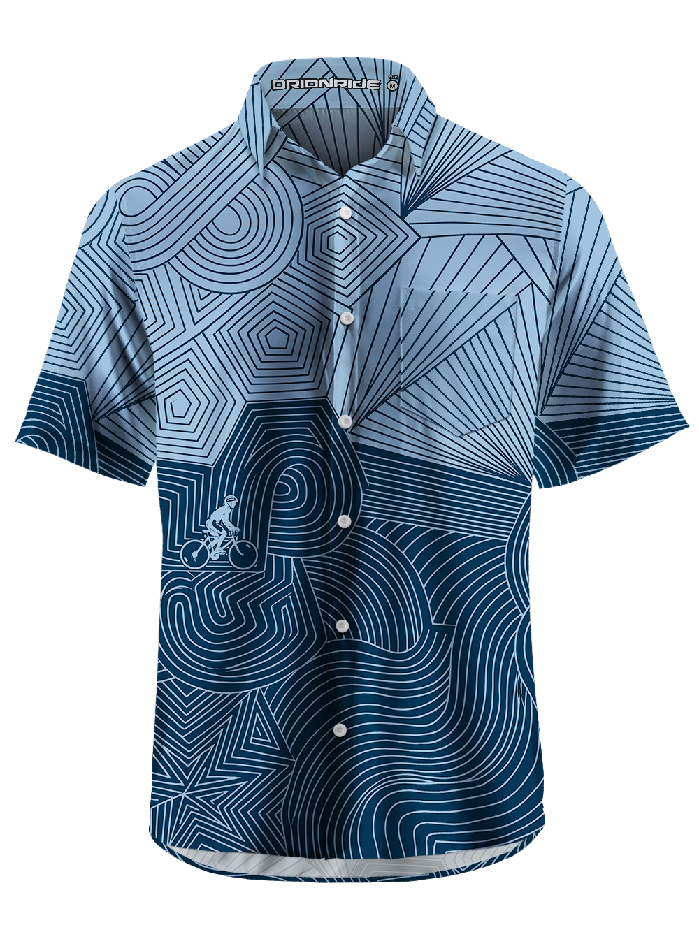 Orionride Velocity Line Zipper Pockets Ultra Lightweight Short Sleeves Gravel Shirt