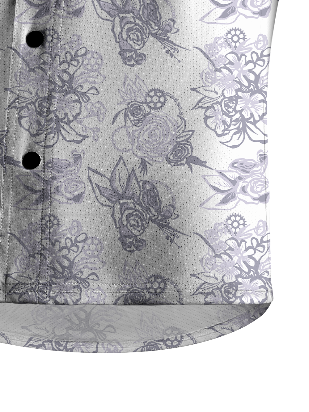 Orionride Simple Rose Men's Stretchy Breathable Long Sleeve Gravel Shirt