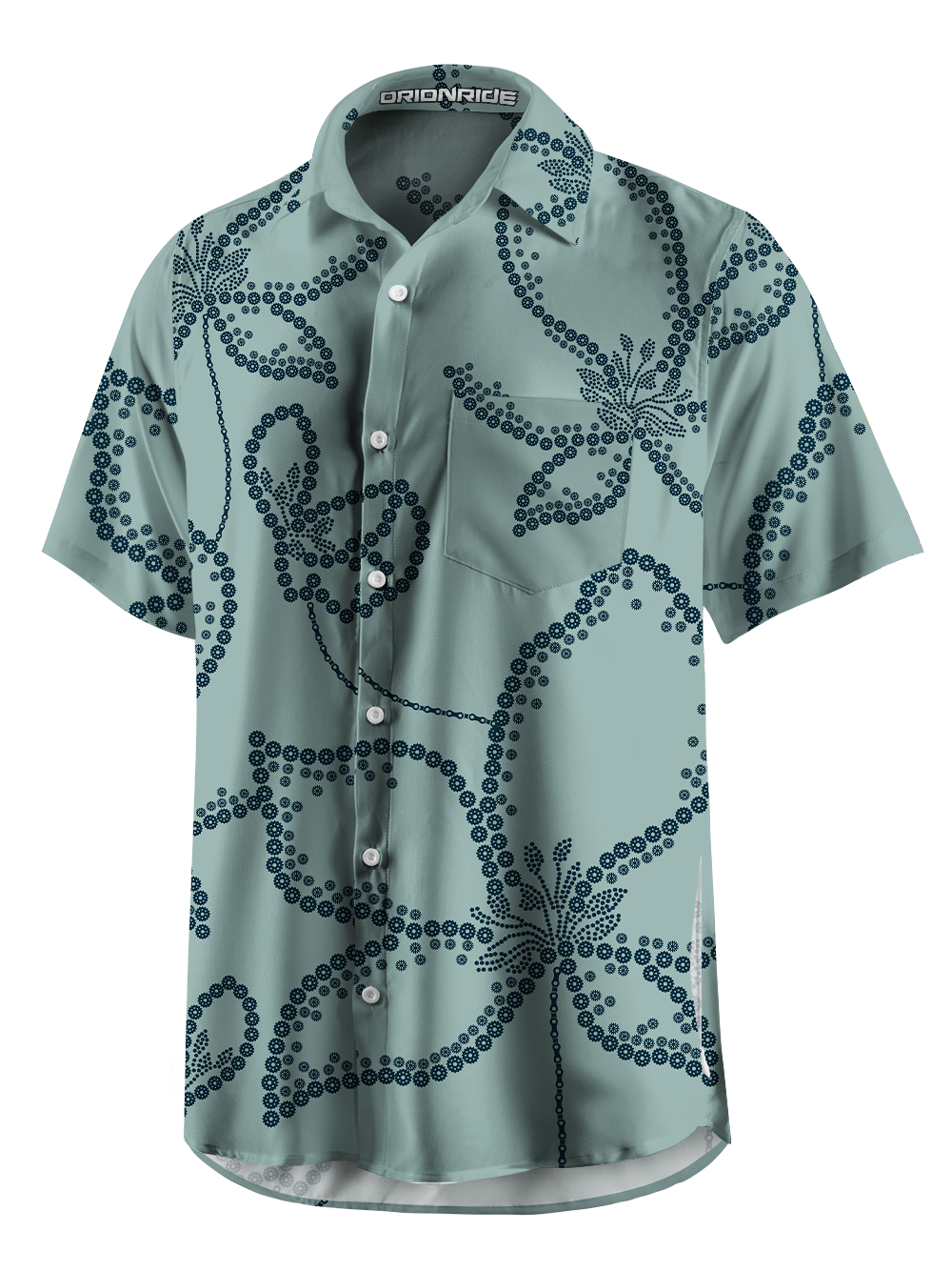 Orionride Gear Vines Zipper Pockets Ultra Lightweight Short Sleeves Gravel Shirt