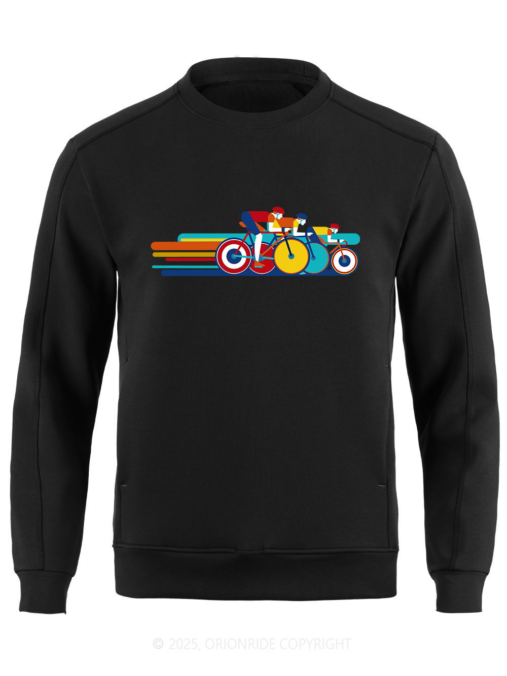 Orionride Color Bar Cycling Long Sleeve Bike Sweatshirt