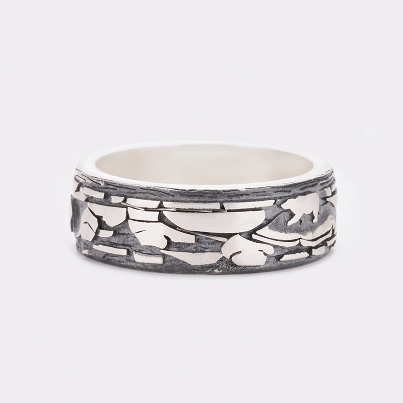 Orionride Mighty Wolf Sterling Silver Band Ring