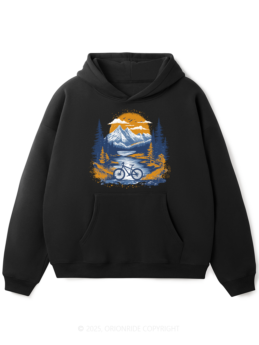 Orionride Sunset Forest Fleece Hoodie