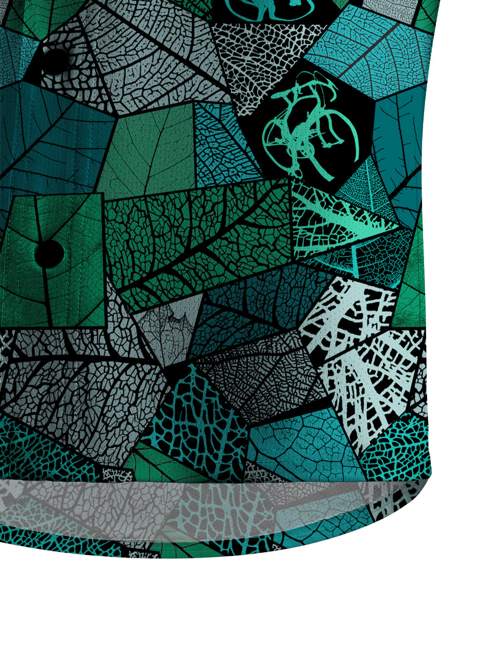 Orionride Leaf Stitching Bicycle Men's Stretchy Breathable Long Sleeve Gravel Shirt