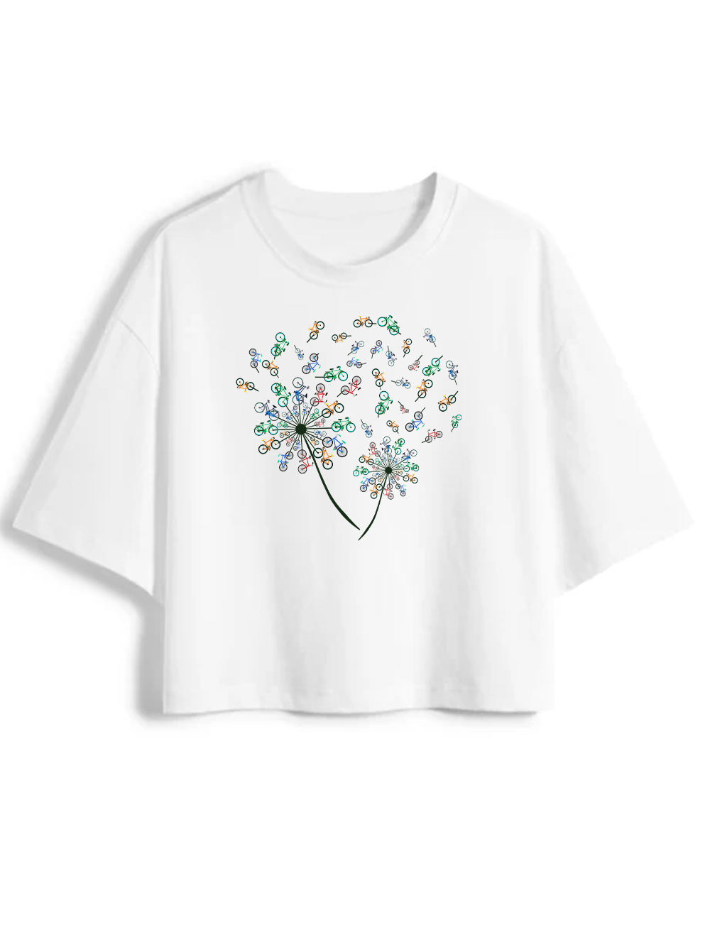 Orionride Dandelion Women's Oversize Cycling Crop Tops