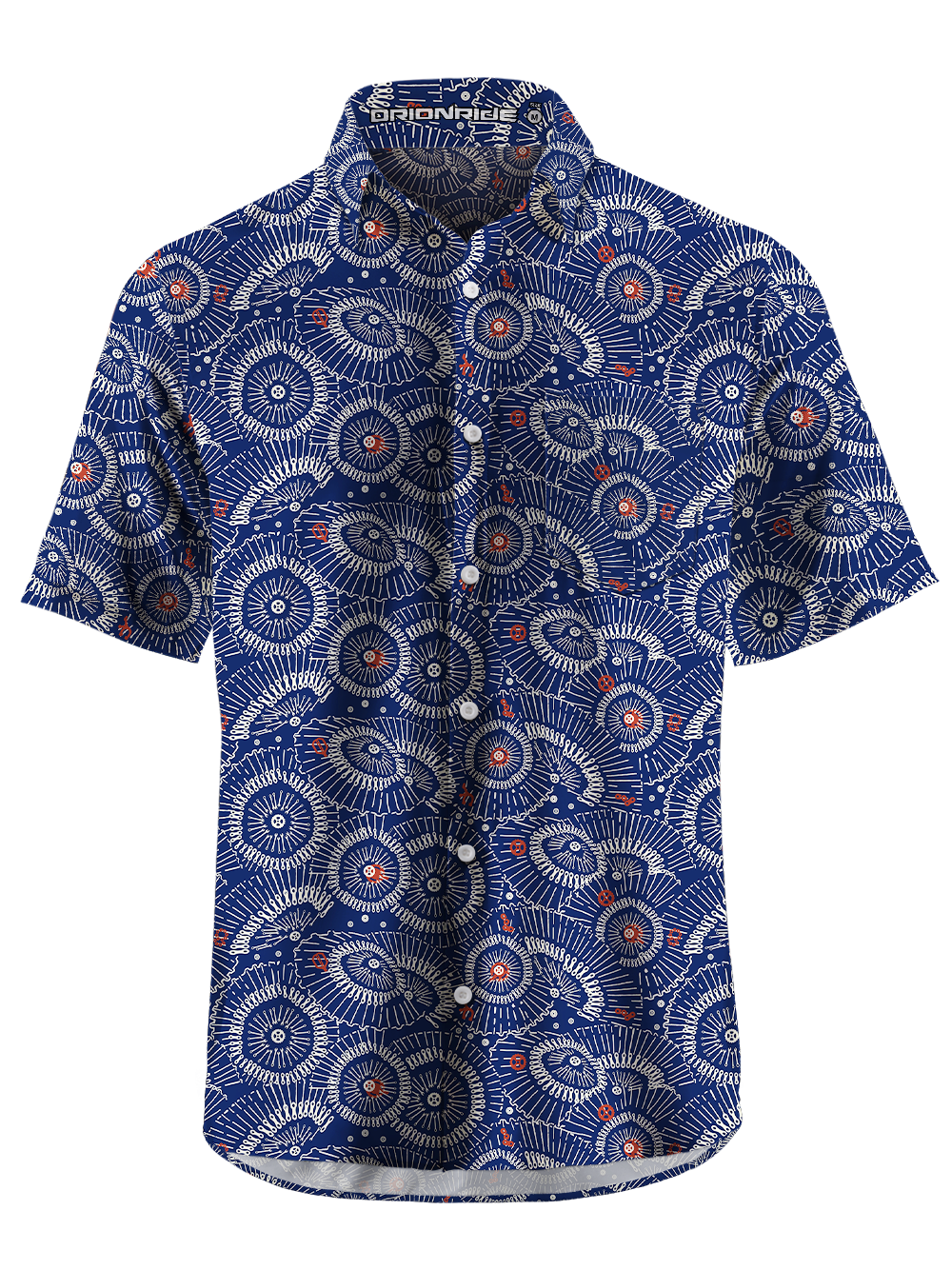 Orionride Radiant Star Zipper Pockets Ultra Lightweight Short Sleeves Gravel Shirt