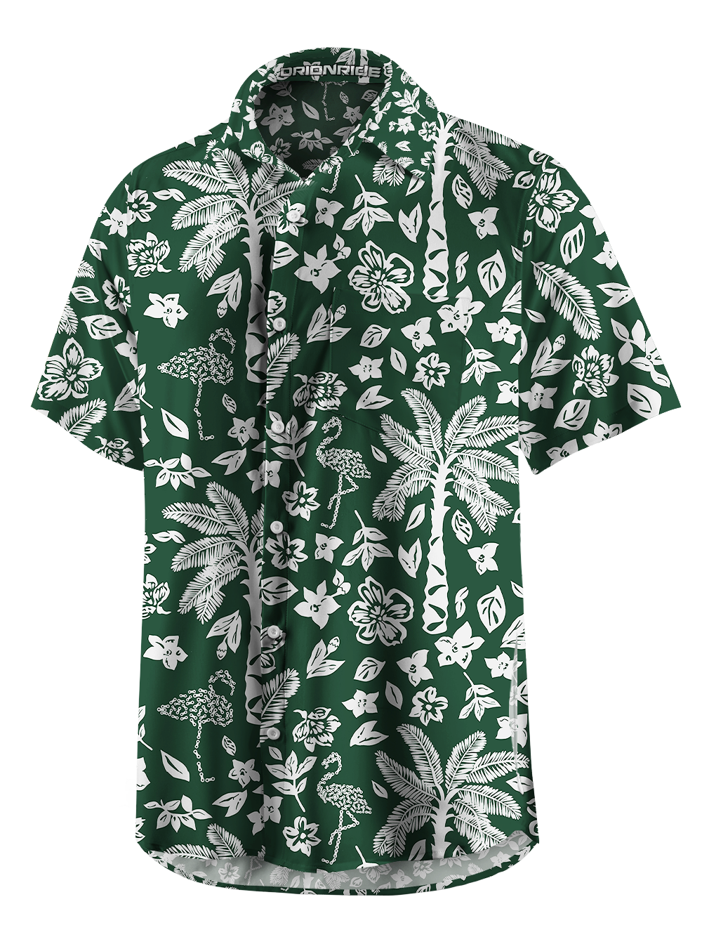 Orionride Under The Coconut Tree Zipper Pockets Ultra Lightweight Short Sleeves Gravel Shirt