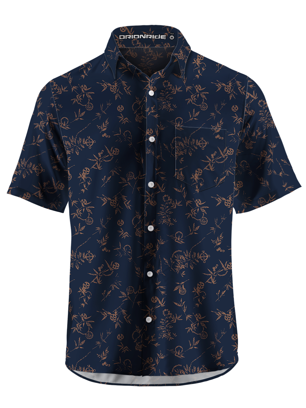 Orionride Leaf Stem Gear Zipper Pockets Ultra Lightweight Short Sleeves Gravel Shirt