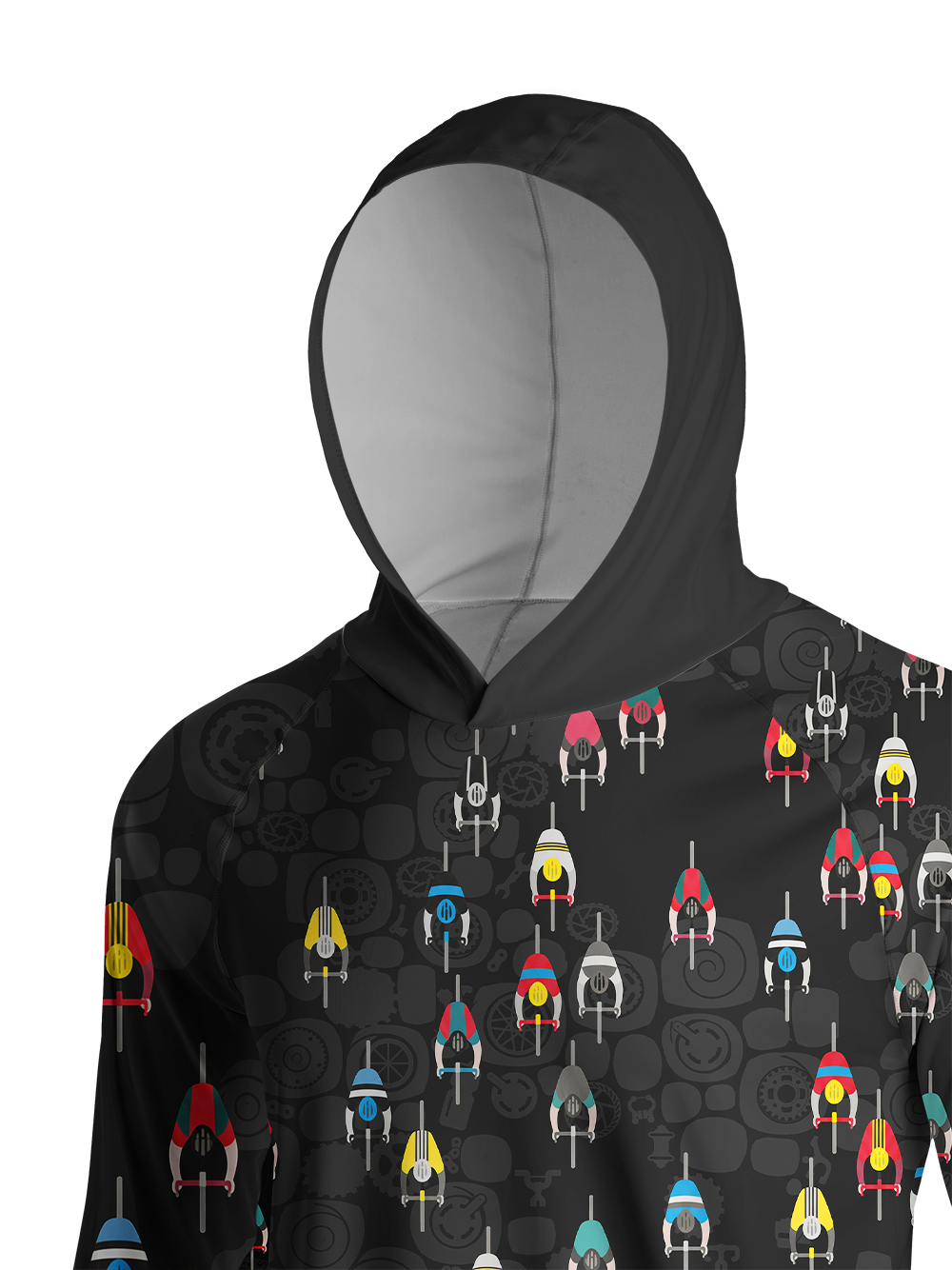 Orionride The World Of Cyclists Long Sleeve Cycling Hoodie Shirt