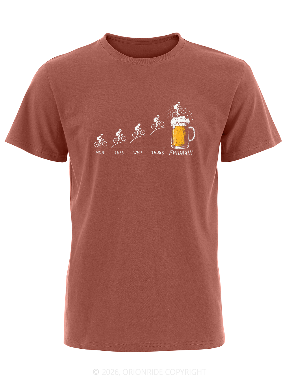 Orionride Heading To Beer Short Sleeves Bike T-Shirt