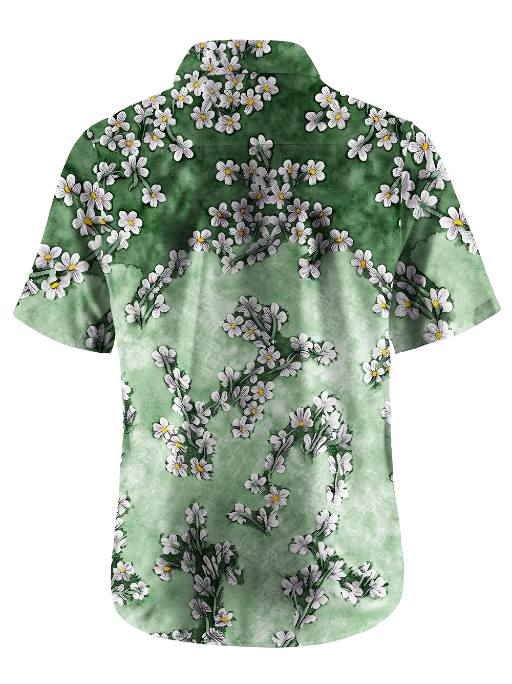 Orionride Dye Flower Zipper Pockets Ultra Lightweight Short Sleeves Gravel Shirt