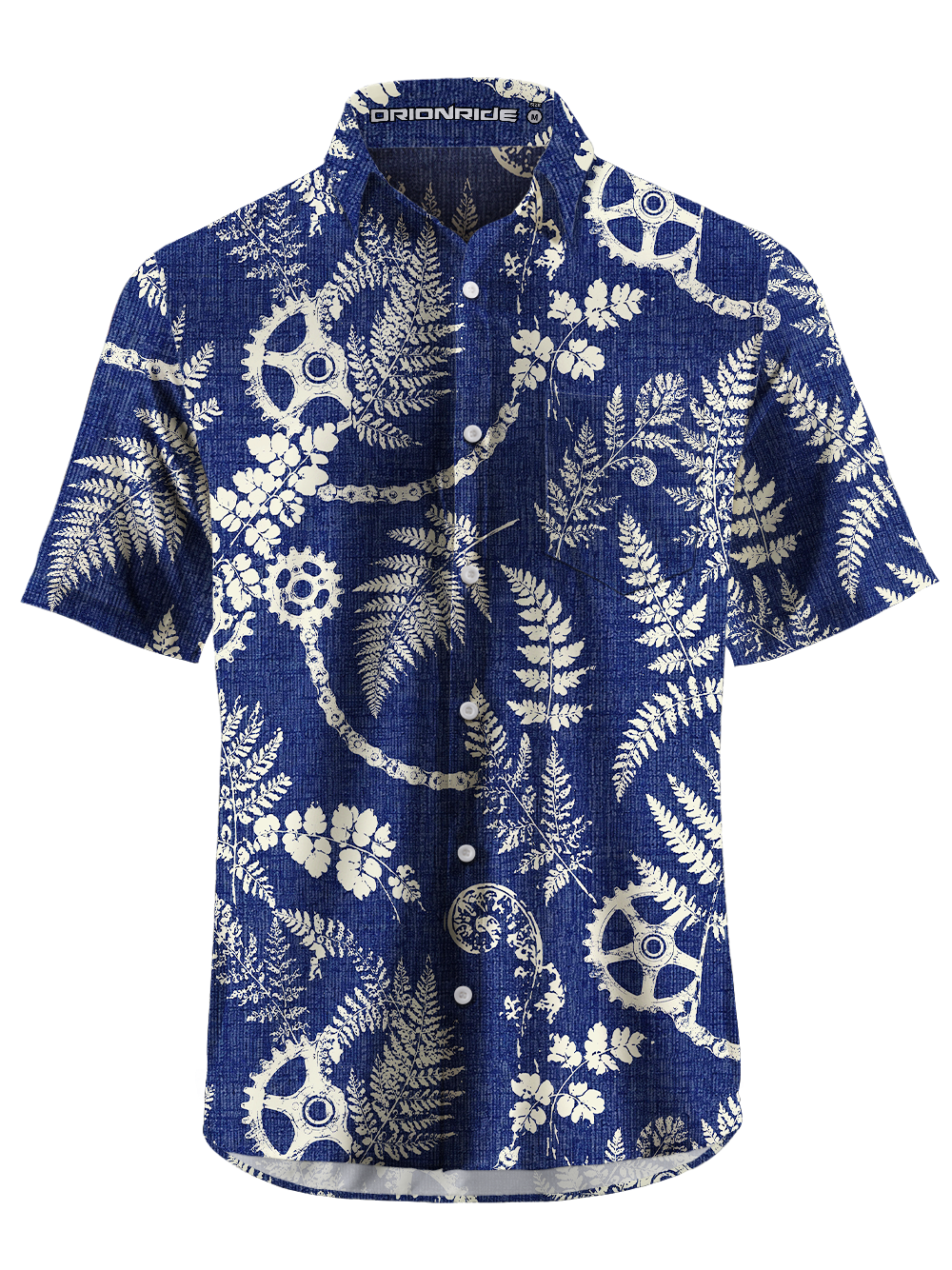 Orionride Fern Gears Zipper Pockets Ultra Lightweight Short Sleeves Gravel Shirt