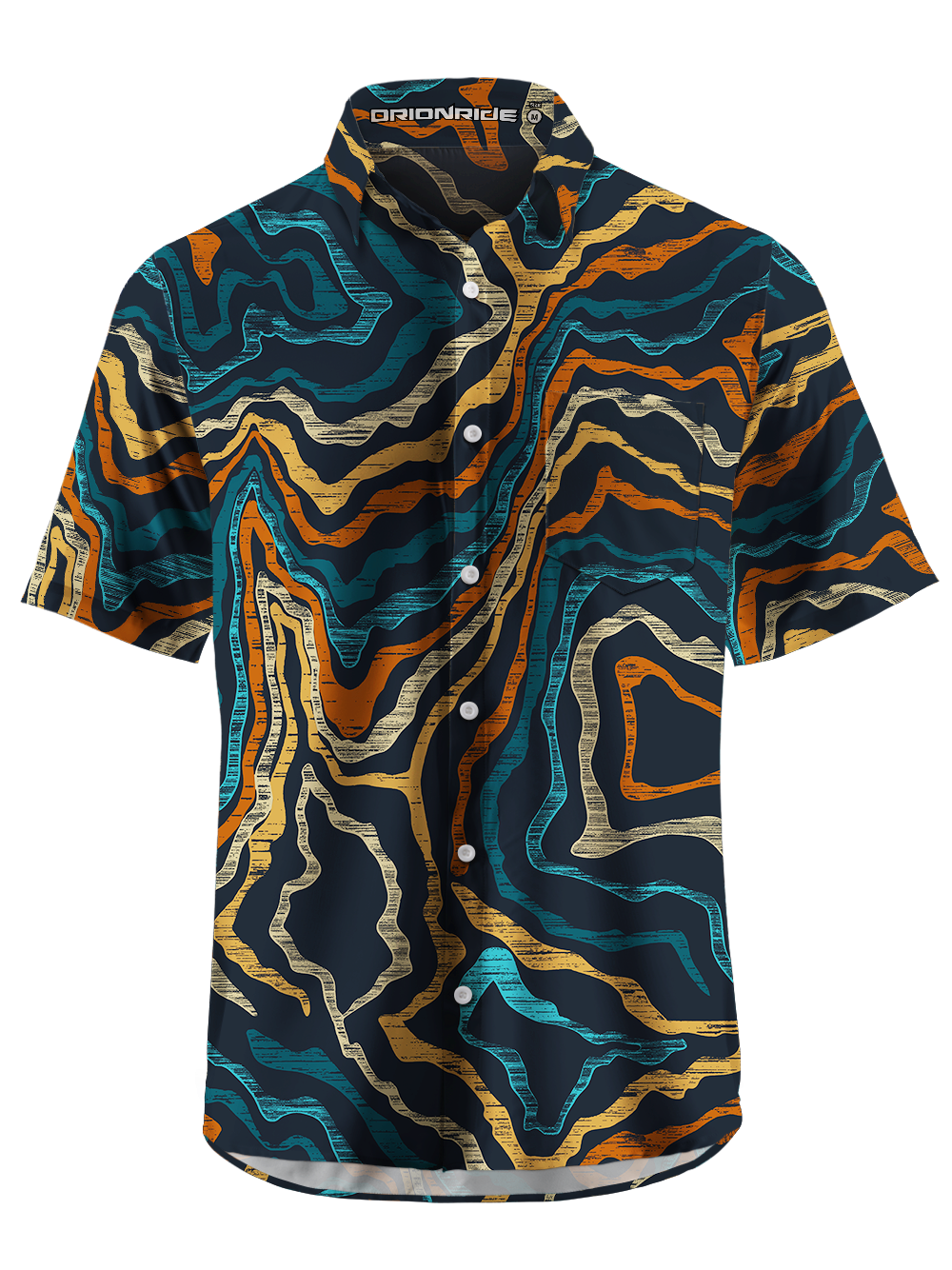 Orionride Desert Landform Zipper Pockets Ultra Lightweight Short Sleeves Gravel Shirt