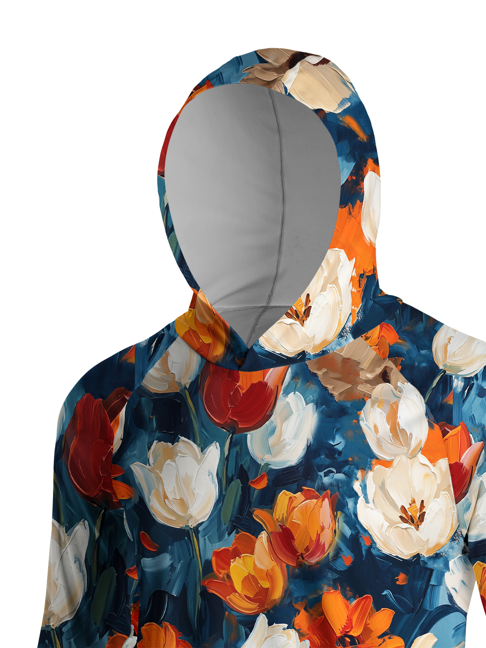 Orionride Thick Tulip Paint Long Sleeve Cycling Hoodie Shirt